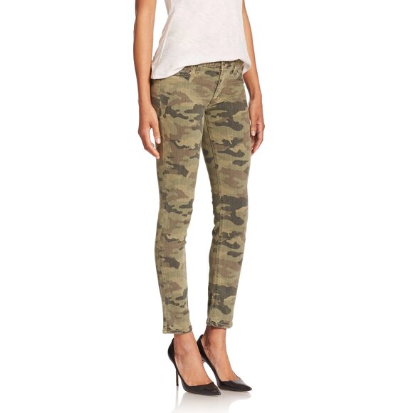 Hudson Jeans Krista Super Skinny Cropped Jean Camo Print - Picture 1 of 4